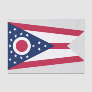 Ohio State Flag Tissue Paper