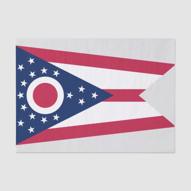 Ohio State Flag Tissue Paper (Front)