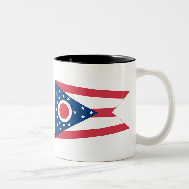 Ohio State Flag Two-Tone Coffee Mug (Right)