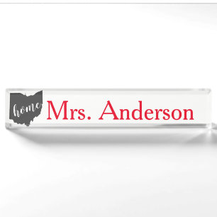 Ohio State Home Nameplate for desk