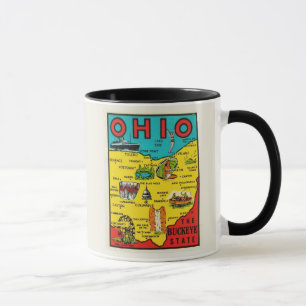  Ohio State Map Decal Mug
