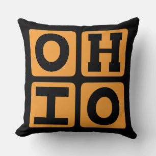 OHIO State Ohioan Buckeye USA Cincinnati Cleveland Throw Pillow