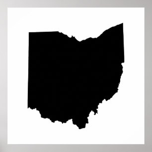 Ohio State Outline Poster