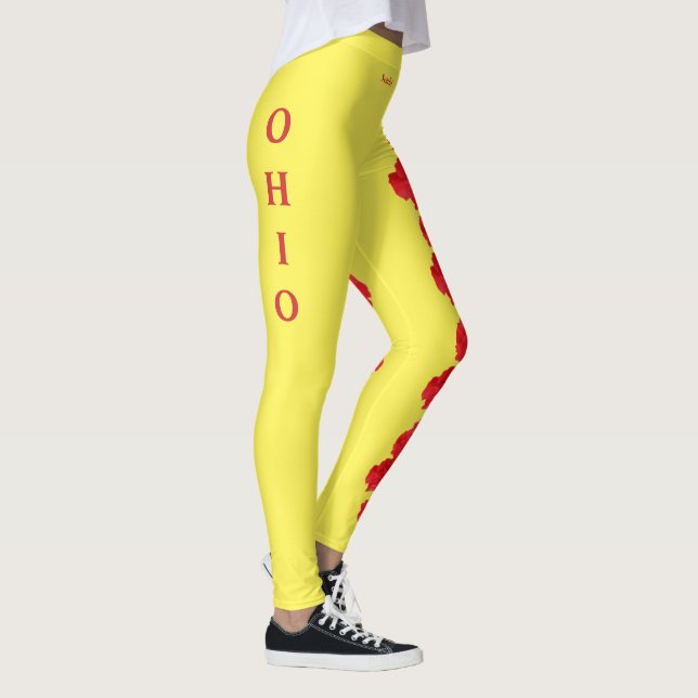 Ohio State Scarlet Carnation Leggings (Droite)