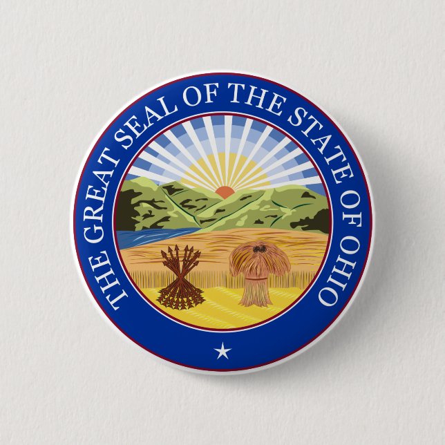 Ohio State Seal 2 Inch Round Button (Front)