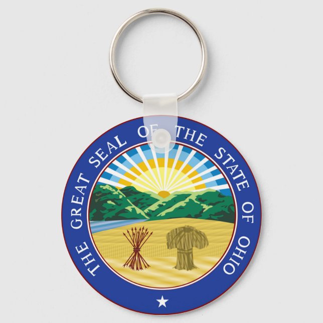 Ohio state seal republic symbol keychain (Front)