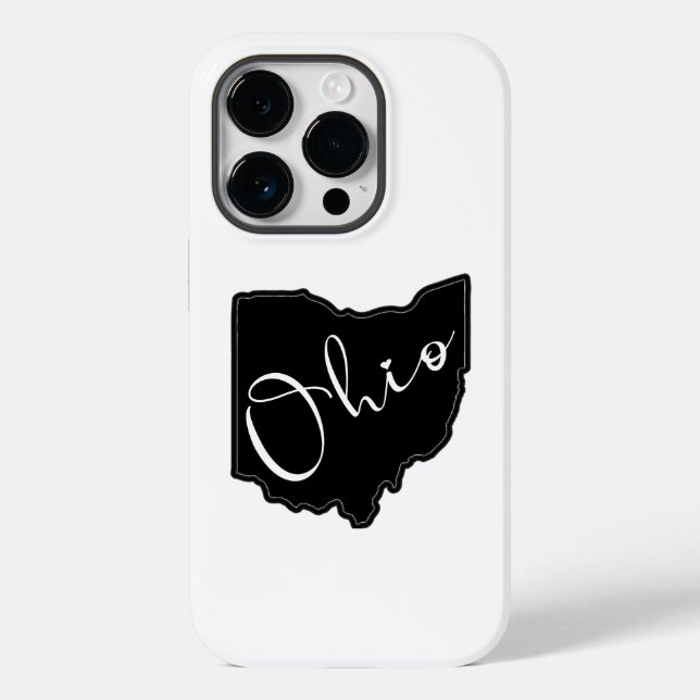 Ohio State Shape Outline - Ohio Map Outline Case-Mate iPhone Case (Back)