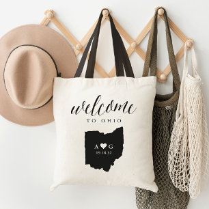 Ohio State Silhouette Wedding Welcome Tote Bag