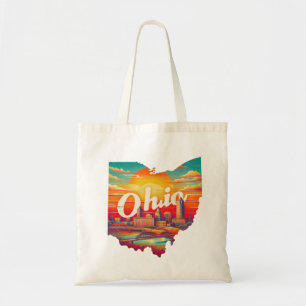 Ohio State Sunset Cityscape Tote Bag – Vintage Tra