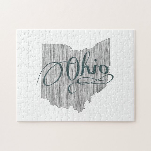 Ohio State Typography Jigsaw Puzzle (Horizontal)