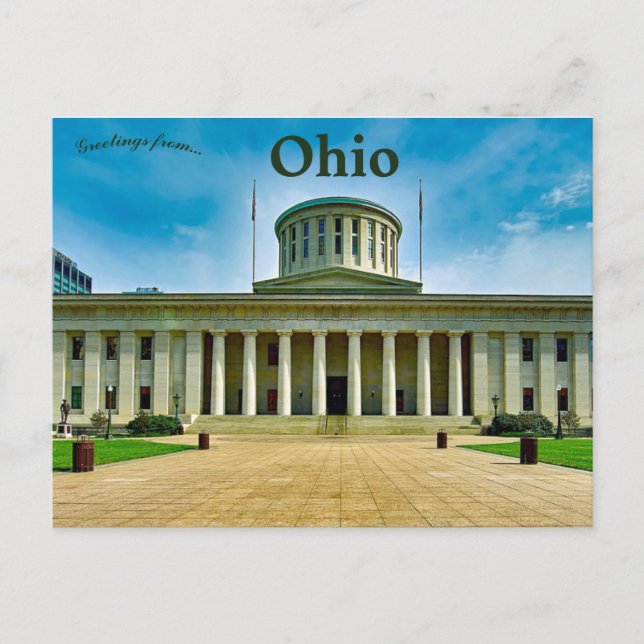 Ohio Statehouse in Columbus Ohio Postcard (Front)