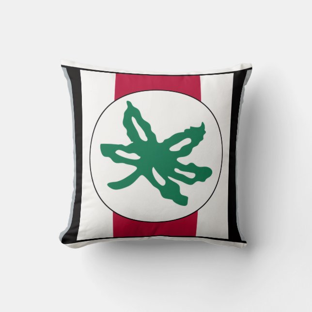 Ohio Team Spirit Throw Pillow (Front)
