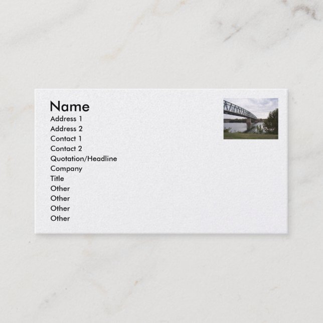 Ohio the Beautiful, 7 Business Card (Front)