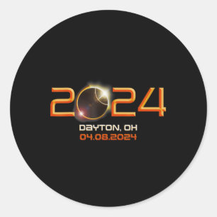 Ohio Total Solar Eclipse 2024 1  Classic Round Sticker