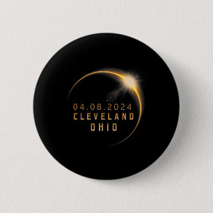 Ohio Total Solar Eclipse 2024 - Ohio Solar Eclipse 2 Inch Round Button