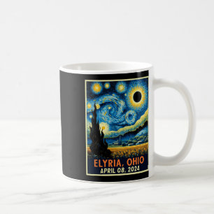 Ohio Total Solar Eclipse 2024 Starry Night Van Gog Coffee Mug