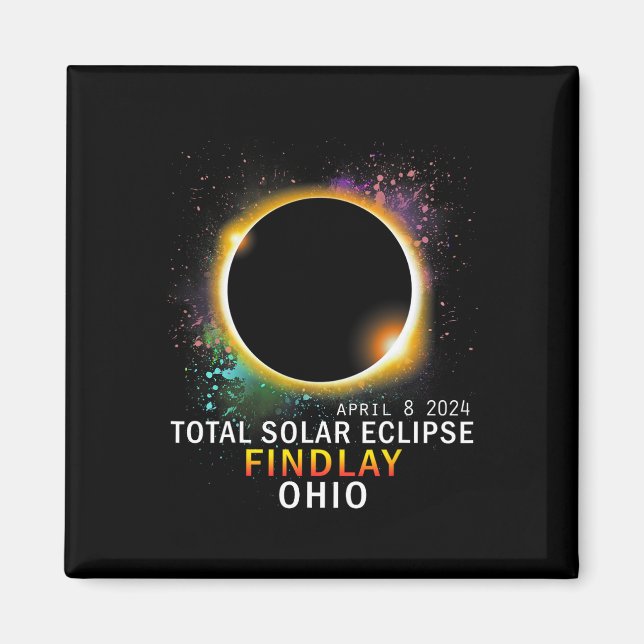 Ohio Total Solar Eclipse April 8 2024  Magnet (Front)