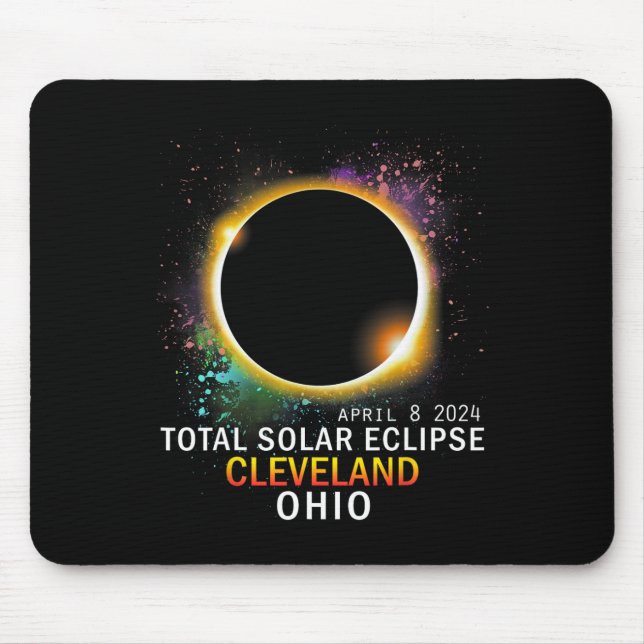 Ohio Total Solar Eclipse April 8 2024  Mouse Pad (Front)