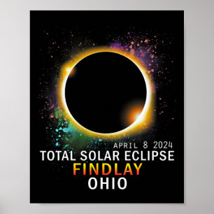 Ohio Total Solar Eclipse April 8 2024  Poster