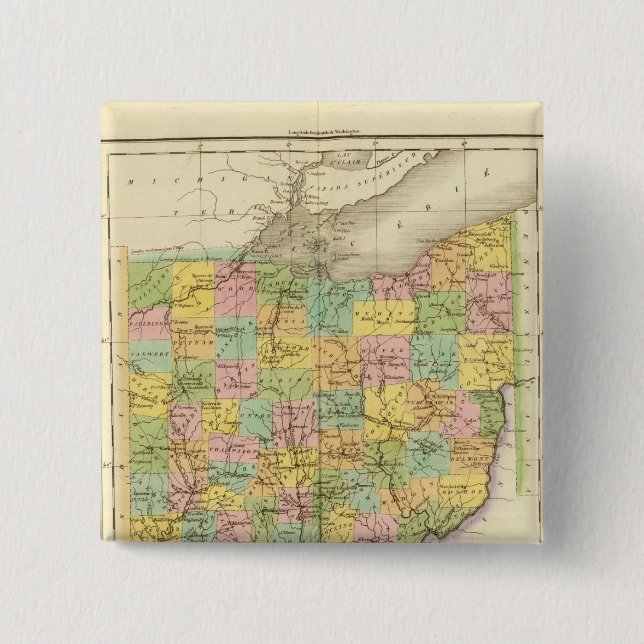 Ohio US 2 Inch Square Button (Front)