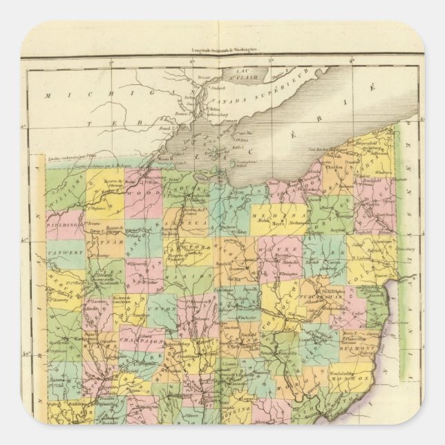 Ohio US Square Sticker (Front)