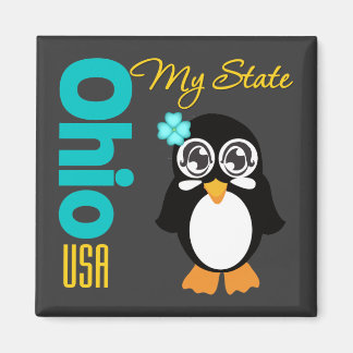Ohio USA Penguin Magnet