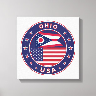 Ohio, USA States, Ohio poster, wall canvas Print