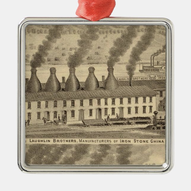 Ohio Valley Pottery, Laughlin Brothers Metal Ornament (Front)
