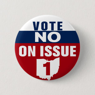 Ohio Vote No On Issue 1 2 Inch Round Button