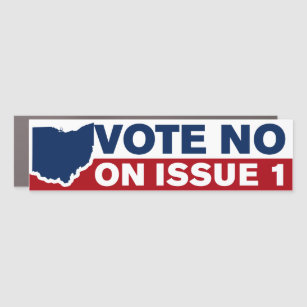 Ohio Vote No On Issue 1 Bumper Car Magnet