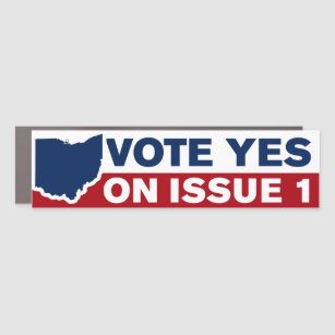 Ohio Vote Yes On Issue 1 Bumper Car Magnet