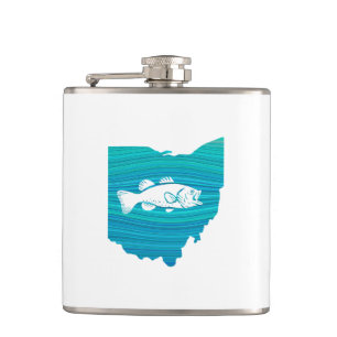 Ohio Wave Fishing Hip Flask