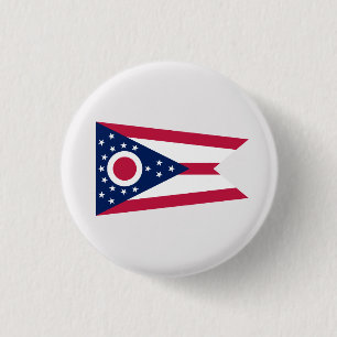 Ohioan Flag, Flag of Ohio 1 Inch Round Button