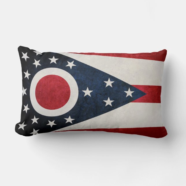Ohioan Flag Lumbar Pillow (Front)