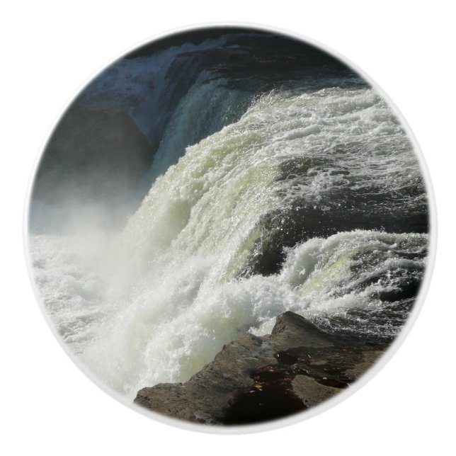 Ohiopyle Falls in Pennsylvania Ceramic Knob (Front)