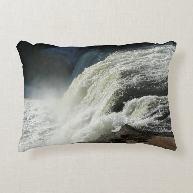Ohiopyle Falls in Pennsylvania Decorative Pillow (Front)