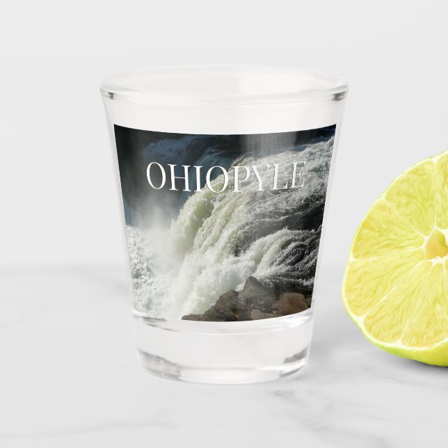 Ohiopyle Falls in Pennsylvania Shot Glass (Front)