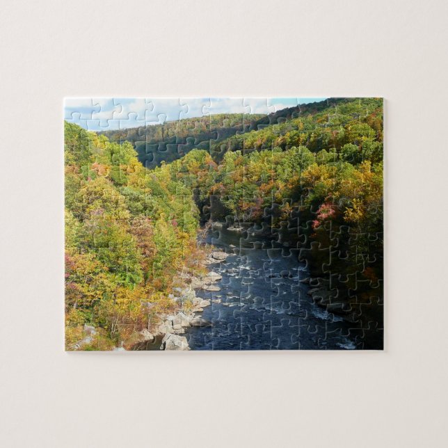 Ohiopyle River in Fall I Pennsylvania Autumn Jigsaw Puzzle (Horizontal)