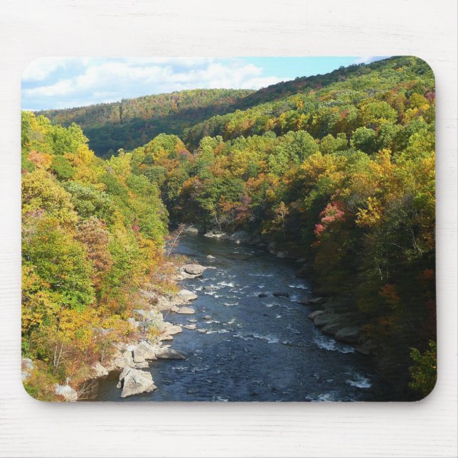 Ohiopyle River in Fall I Pennsylvania Autumn Mouse Pad (Front)