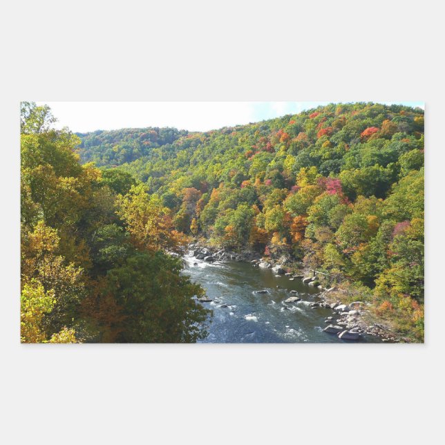 Ohiopyle River in Fall II Pennsylvania Autumn Sticker (Front)