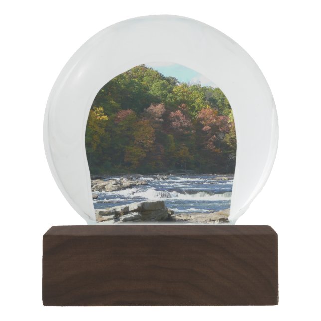 Ohiopyle River Rapids in Fall Pennsylvania Autumn Snow Globe (Front)