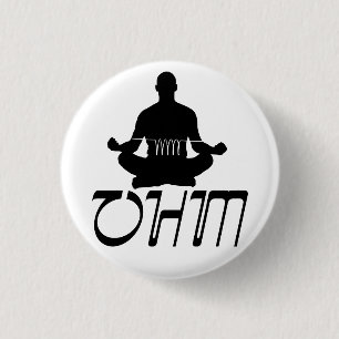 OHM 1 INCH ROUND BUTTON