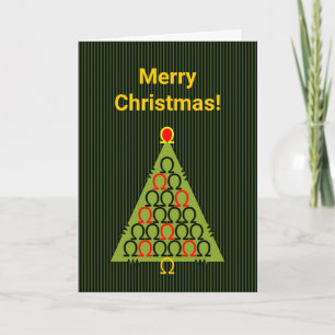 Ohm Christmas Tree Christmas Card