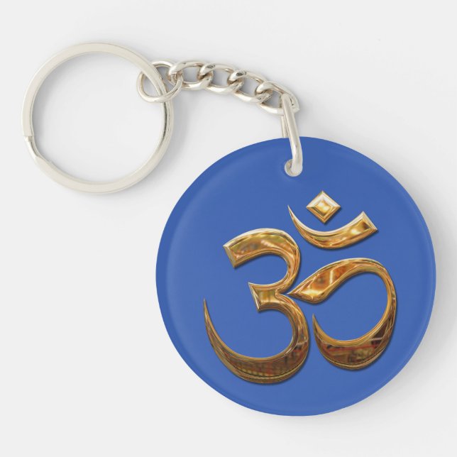 Ohm in gold keychain (Front)