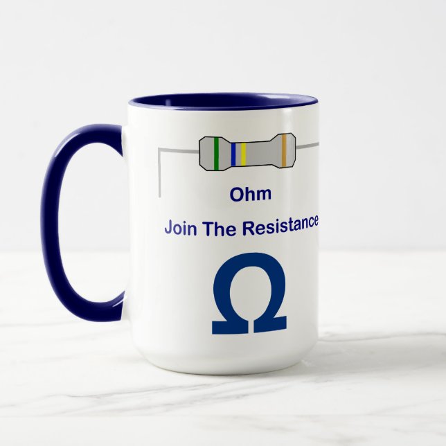 Ohm Join The Resistance Mug (Left)