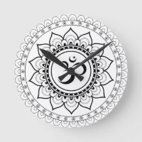 Ohm Mandala Om Mandala White & Black