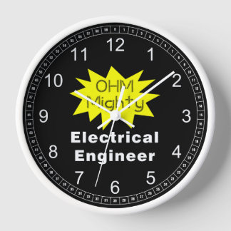 Ohm Mighty Electrical Engineer Clock
