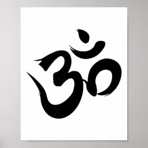 Ohm Om Spiritual Tee - Namaste Peace Yoga Meditati Poster