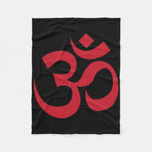 Ohm Om Symbol Yoga And Meditation Design Fleece Blanket
