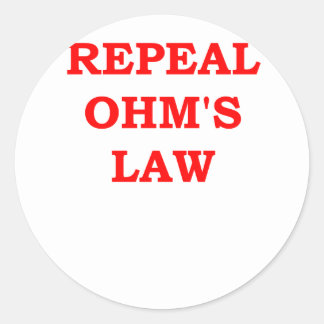 OHM.png Classic Round Sticker